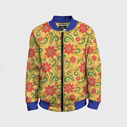 Детский бомбер Оранжевая хохлома