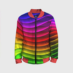 Детский бомбер Color line neon pattern Abstraction Summer 2023