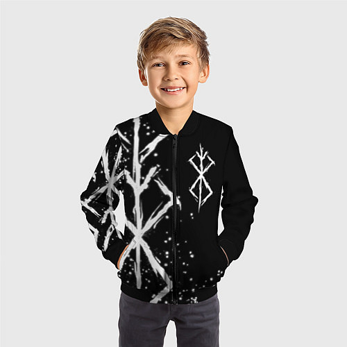 Детский бомбер КЛЕЙМО ЖЕРТВЫ - БЕРСЕРК / 3D-Черный – фото 3
