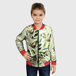Бомбер детский Цветы Липовый Сад, цвет: 3D-красный — фото 2