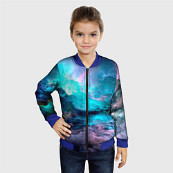 Бомбер детский МОРСКОЙ ШТОРМ, цвет: 3D-синий — фото 2