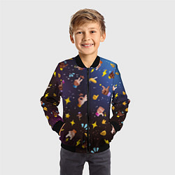 Бомбер детский Смайлики-руки 3D Emoji Hands, цвет: 3D-черный — фото 2