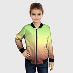 Бомбер детский Градиент Фисташки Gradient, цвет: 3D-черный — фото 2