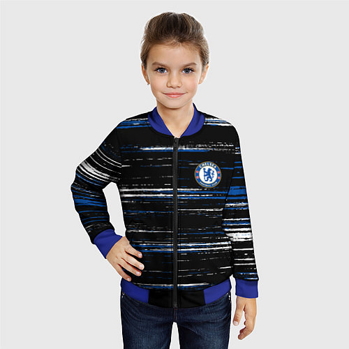 Детский бомбер Chelsea челси лого / 3D-Синий – фото 4