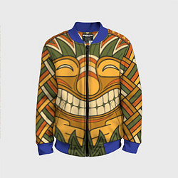 Бомбер детский Polynesian tiki LUCKY, цвет: 3D-синий