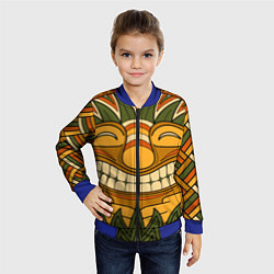 Бомбер детский Polynesian tiki LUCKY, цвет: 3D-синий — фото 2