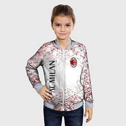 Бомбер детский Ac milan logo, цвет: 3D-серый — фото 2