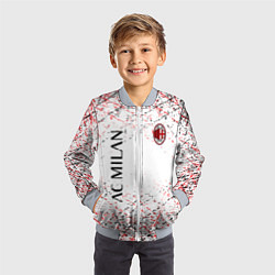 Бомбер детский Ac milan logo, цвет: 3D-серый — фото 2