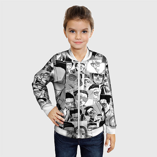 Детский бомбер Путь домохозяина паттерн / 3D-Белый – фото 4