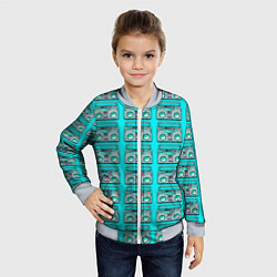 Бомбер детский STEREO CASSETTE RECORDER, цвет: 3D-серый — фото 2