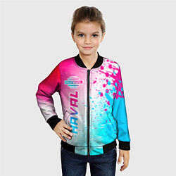 Бомбер детский Haval Neon Gradient - FS, цвет: 3D-черный — фото 2