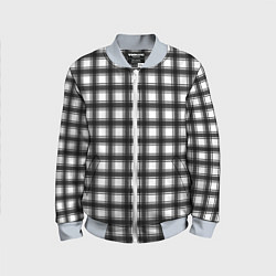 Бомбер детский Black and white trendy checkered pattern, цвет: 3D-серый