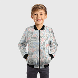 Бомбер детский Школьные будни, цвет: 3D-черный — фото 2