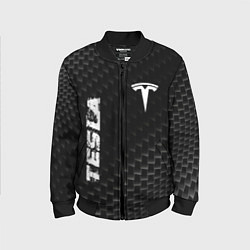Детский бомбер Tesla карбоновый фон