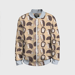 Бомбер детский Charming hedgehogs, цвет: 3D-серый