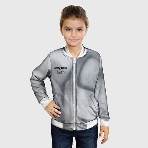 Детский бомбер Faith - The Cure / 3D-Белый – фото 4