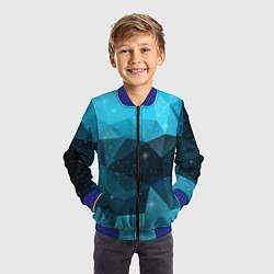 Бомбер детский Полигональный космос, цвет: 3D-синий — фото 2