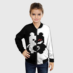 Бомбер детский Monokuma pixel, цвет: 3D-черный — фото 2
