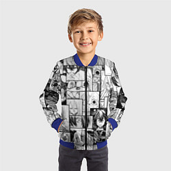 Бомбер детский Глейпнир паттерн, цвет: 3D-синий — фото 2