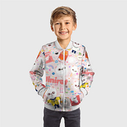 Бомбер детский Skzoo Jinniret pattern cartoon avatar, цвет: 3D-белый — фото 2