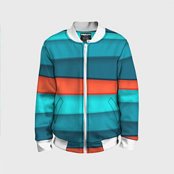 Бомбер детский Геометрические непараллельные пластины, цвет: 3D-белый