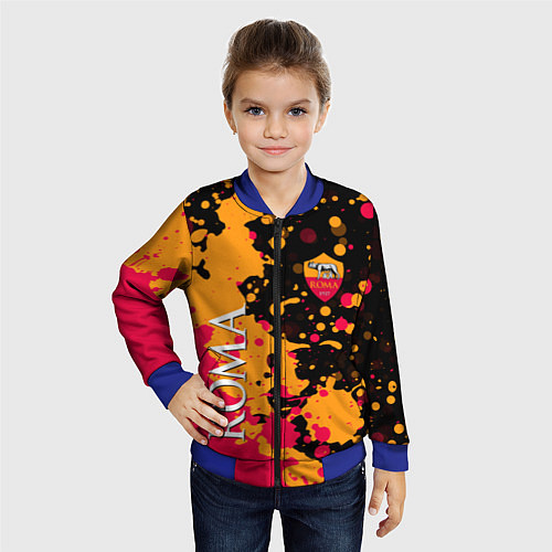 Детский бомбер Roma Краска / 3D-Синий – фото 4