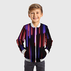 Бомбер детский Метеоритный дождь, цвет: 3D-белый — фото 2