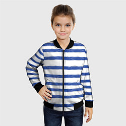 Бомбер детский Рыбы в полоску, цвет: 3D-черный — фото 2