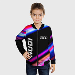 Бомбер детский Audi speed lights, цвет: 3D-черный — фото 2