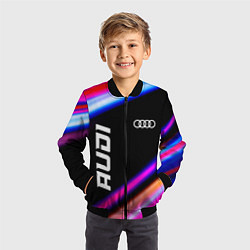 Бомбер детский Audi speed lights, цвет: 3D-черный — фото 2
