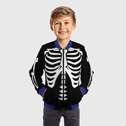 Бомбер детский Скелет костюм верх, цвет: 3D-синий — фото 2