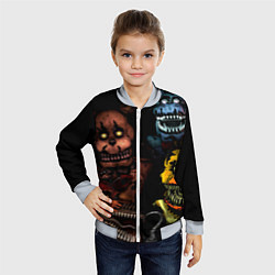 Бомбер детский Five Nights at Freddys, цвет: 3D-серый — фото 2