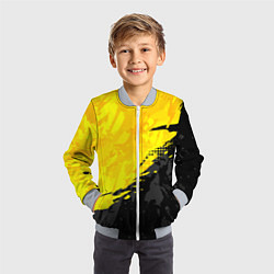 Бомбер детский Black and yellow, цвет: 3D-серый — фото 2
