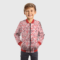 Бомбер детский Вопросительные знаки разноцветные, цвет: 3D-красный — фото 2