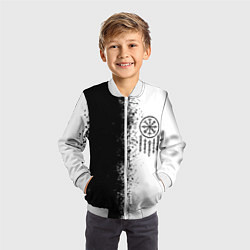 Бомбер детский Северный компас Вегвизир, цвет: 3D-белый — фото 2