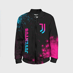 Детский бомбер Juventus - neon gradient: надпись, символ