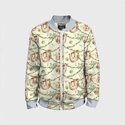 Детский бомбер Ленивцы висят на лианах