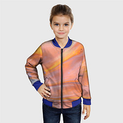 Бомбер детский Оранжевая река и краски, цвет: 3D-синий — фото 2