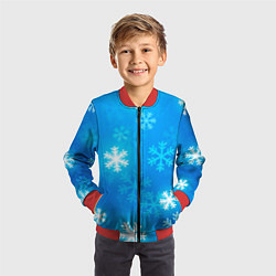 Бомбер детский Зима 2023, цвет: 3D-красный — фото 2