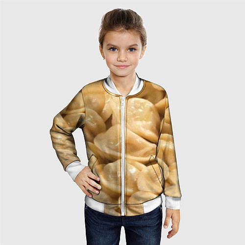 Детский бомбер Пельмени / 3D-Белый – фото 4