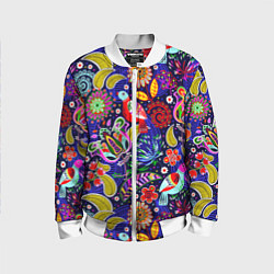 Детский бомбер Multicolored floral patterns