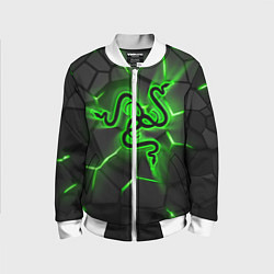 Детский бомбер Razer neon logo