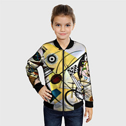 Бомбер детский Поперечная линия - Василий Кандинский, цвет: 3D-черный — фото 2