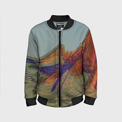 Детский бомбер Волнообразные разноцветные музыкальные линии