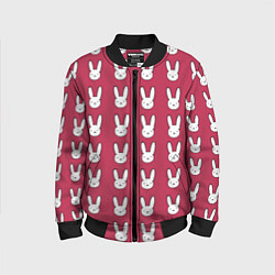 Детский бомбер Bunny Pattern red