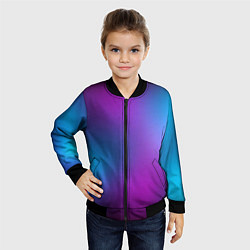 Бомбер детский НЕОНОВЫЙ ГРАДИЕНТ, цвет: 3D-черный — фото 2