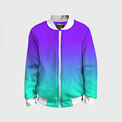 Бомбер детский Синие оттенки, цвет: 3D-белый