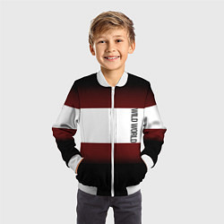 Бомбер детский Надпись Russia с Гербом, цвет: 3D-белый — фото 2