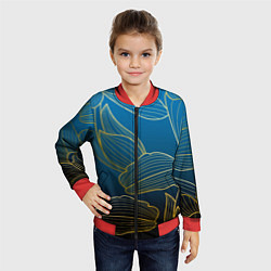 Бомбер детский Vanguard floral pattern, цвет: 3D-красный — фото 2