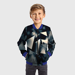 Бомбер детский Dark abstraction, цвет: 3D-синий — фото 2